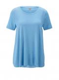 Jersey-Chiffon-Shirt blau