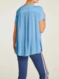 Jersey-Chiffon-Shirt blau