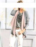 Jersey-Doublefaceblazer grau-rosé