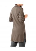 Jersey-Longjacke dunkeltaupe