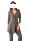 Jersey-Longjacke dunkeltaupe