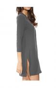 Jersey-Longjacke grau