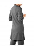 Jersey-Longjacke grau