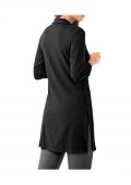 Jersey-Longjacke schwarz