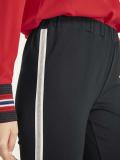 Jerseyhose mit Strassstreifen schwarz