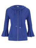 Jerseyjacke mit Kapuze royalblau