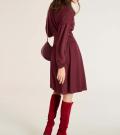 Jerseykleid bordeaux