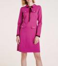 Jerseykleid mit Brosche pink