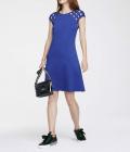 Jerseykleid mit Cut-Outs royalblau