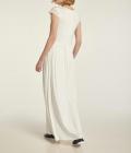 Jerseykleid mit Spitze offwhite