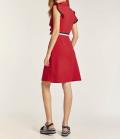 Jerseykleid mit Volants rot