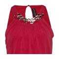 Jerseykleid mit Zierkette rot