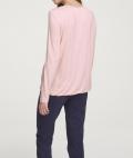 Jerseyshirt mit Chiffon rosé