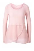 Jerseyshirt mit Chiffon rosé