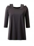 Jerseyshirt mit Cut-Outs schwarz