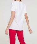 Jerseyshirt mit Pailletten offwhite