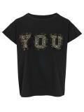 Jerseyshirt mit Strass schwarz