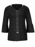 Jeseyshirt mit Kette schwarz