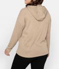 Kapuzen-Struktur-Sweatshirt camel