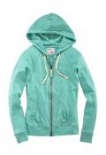 Kapuzen-Sweatjacke mint