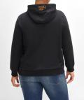 Kapuzensweatshirt mit Animal-Frontdruck schwarz