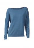 Kaschmir-Oversized-Pullover blau-meliert