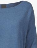 Kaschmir-Oversized-Pullover blau-meliert