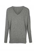 Kaschmirpullover grau-melange