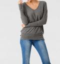 Kaschmirpullover grau-melange