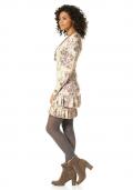 Kleid beige-bunt