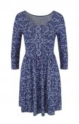 Kleid blau gemustert