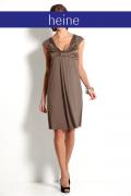 Kleid mit Bolerojacke taupe