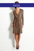 Kleid mit Bolerojacke taupe