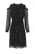 Kleid mit Cut-Outs schwarz-ecru