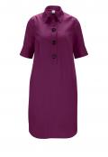 Kleid mit Leinen fuchsia