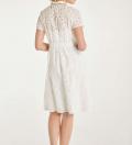 Kleid mit Lochmusterstickerei offwhite