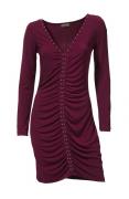 Kleid mit Nieten bordeaux