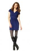 Kleid mit Raffungen blau Gr. 38