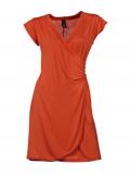 Kleid mit Raffungen orange