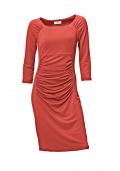 Kleid mit Raffungen orange Gr. 40