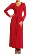 Kleid mit Raffungen rot