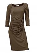 Kleid mit Raffungen taupe Gr.34