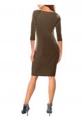 Kleid mit Raffungen taupe Gr.34