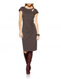 Kleid mit Raffungen taupe Gr. 36