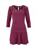 Kleid mit Spitze bordeaux