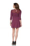 Kleid mit Spitze bordeaux