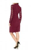 Kleid mit Spitze bordeaux