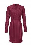 Kleid mit Spitze bordeaux Größe 38