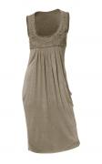 Kleid mit Spitze taupe