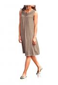 Kleid mit Spitze taupe